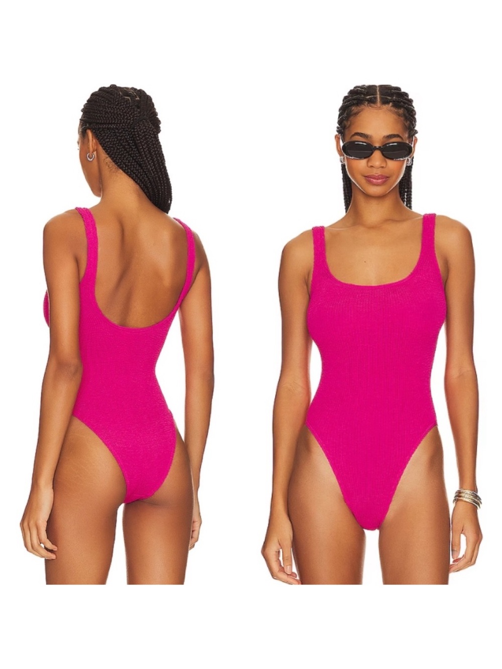 Bond Eye Raspberry Madison Scoop-Back One-Piece Swimsuit O/S (fits XS-L)